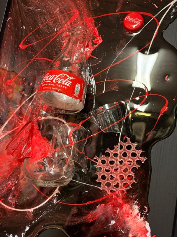 Cola broken glas 35x45 cm original