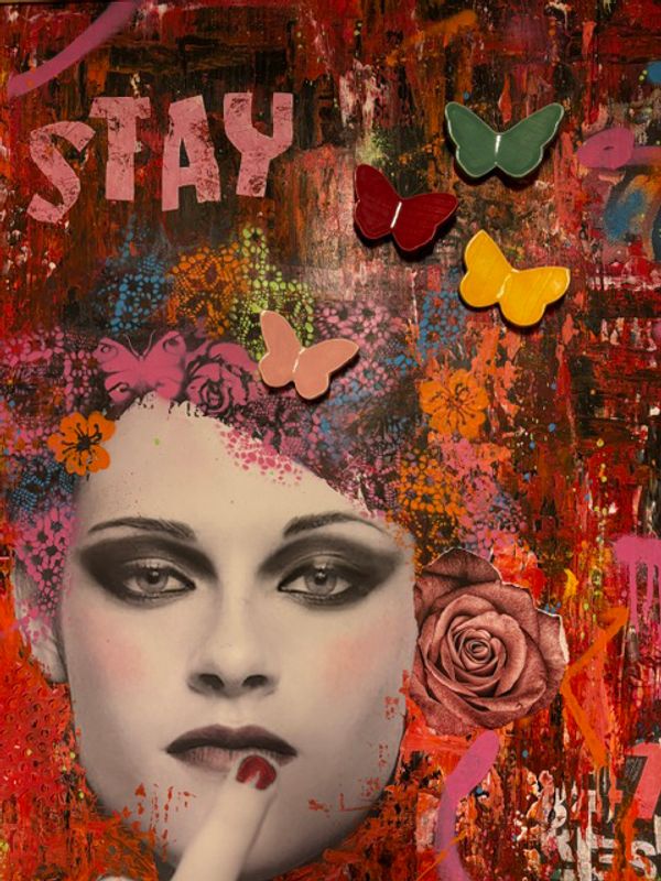 Butterfly woman 92x118 cm original