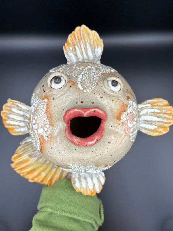 Fisk til vegg #7 ca 22x22 cm