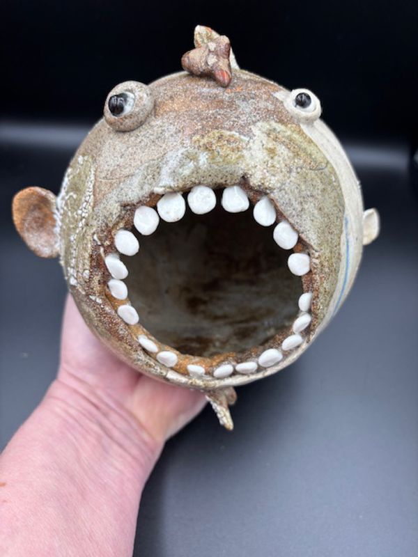 Keramikk fisk til vegg #IX ca 19x19 cm