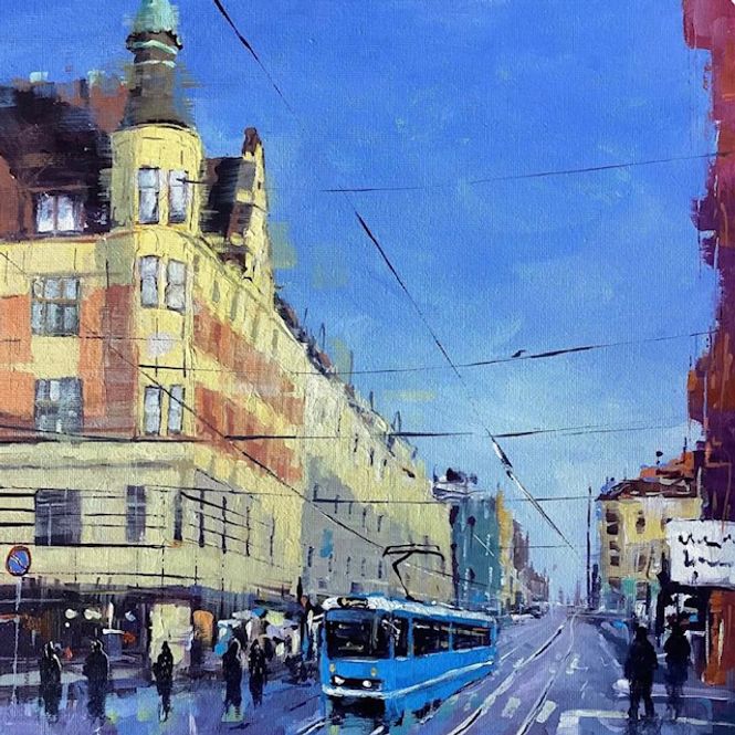 Hovedbilde Majorstuen #II original med ramme